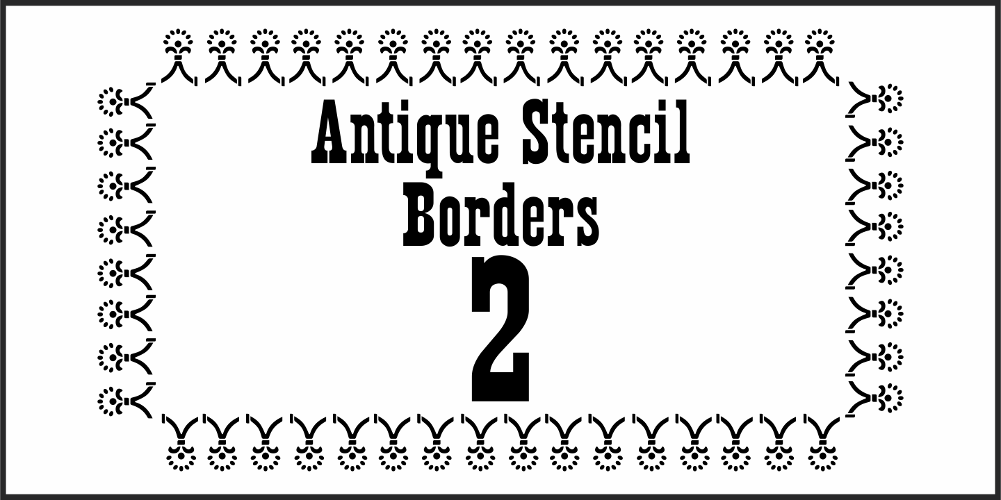 Beispiel einer Antique Stencil Borders Two JNL Regular-Schriftart